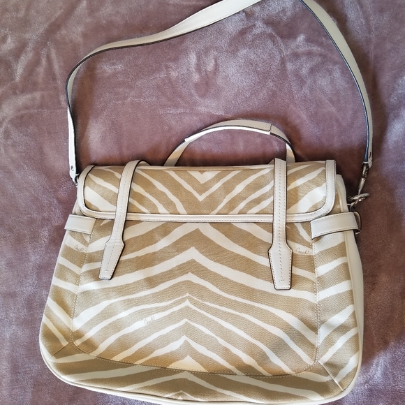 Coach Taylor Zebra Print Satchel Bag - Picture 2 of 8